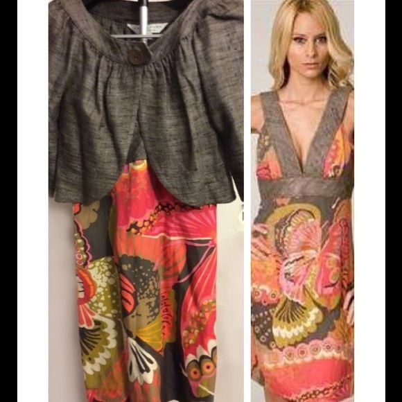 Trina Turk Flamingo Secret Butterfy Dress 2 Set
